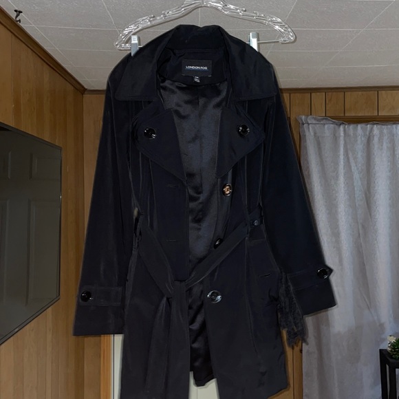 London Fog Black Winter coat with hood and gloves - Picture 1 of 4